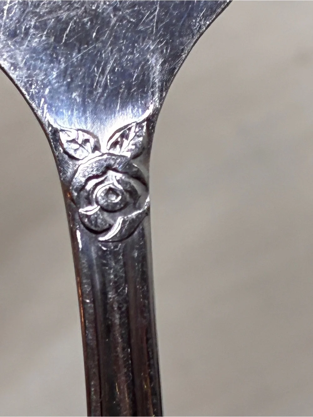 Vintage Versailles MSI Japan Stainless Ornate Floral Serving Fork Flatware
